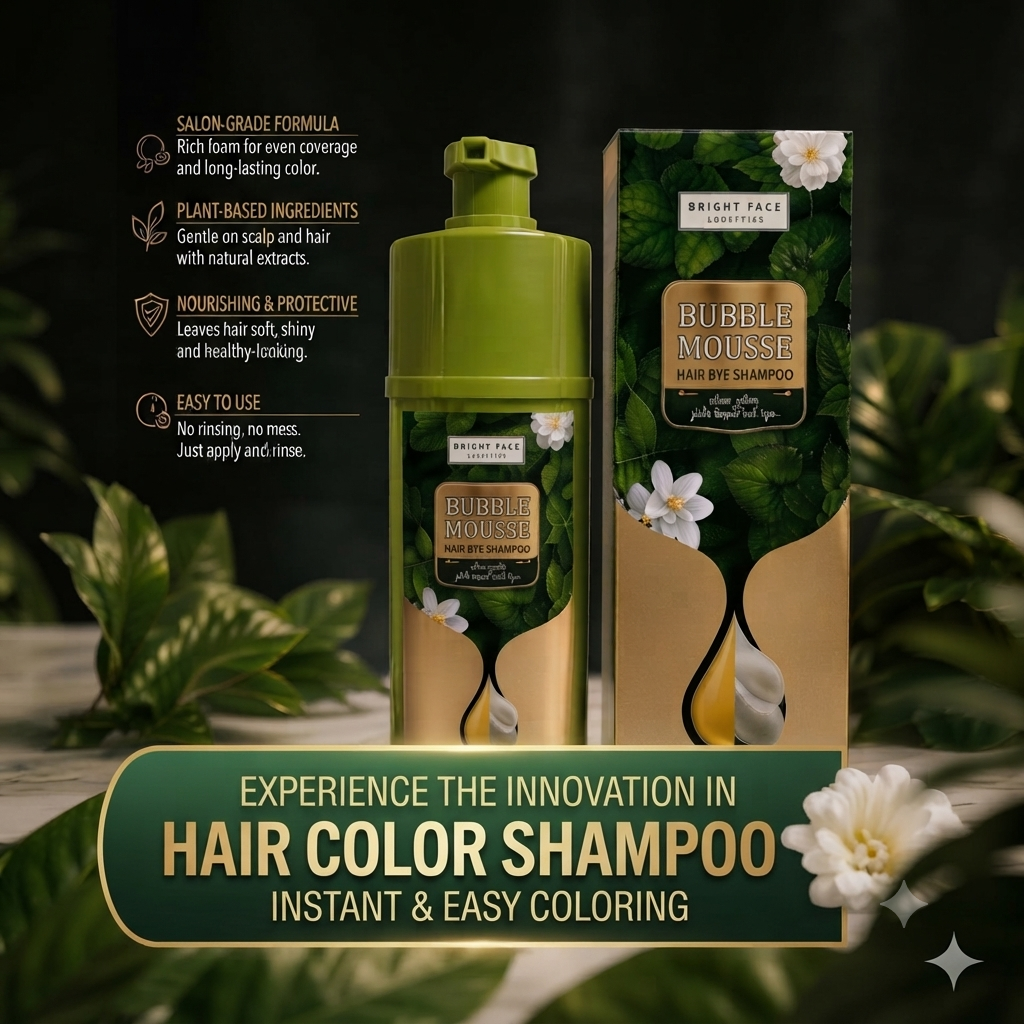 Bubble Mousse Hair Color Shampoo – Mild, Safe & Lasting Color