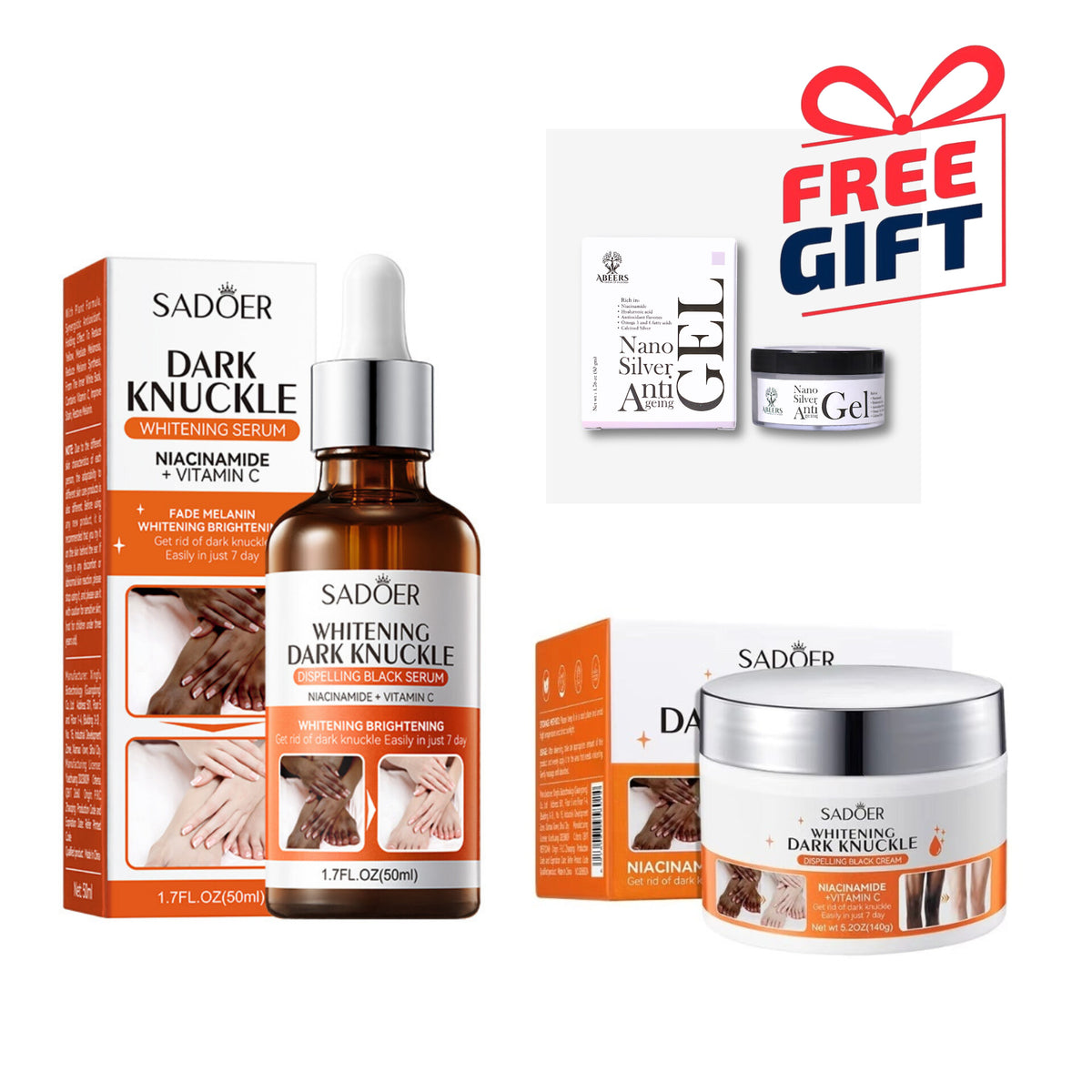 Dark Knuckles Brightening Serum & Cream